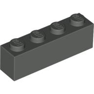 Lego kostka (kostička) 1x4, tmavě šedá (301027, 4114308)